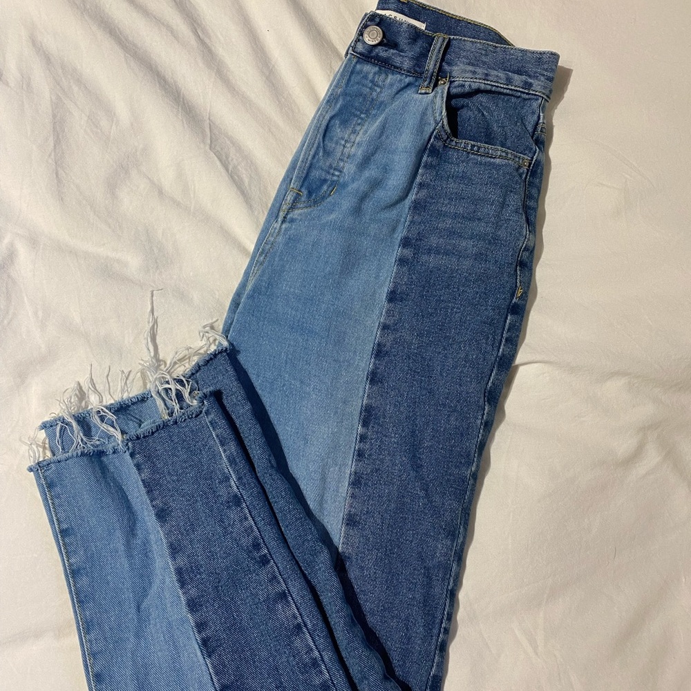 Pacsun Two tone straight leg jeans